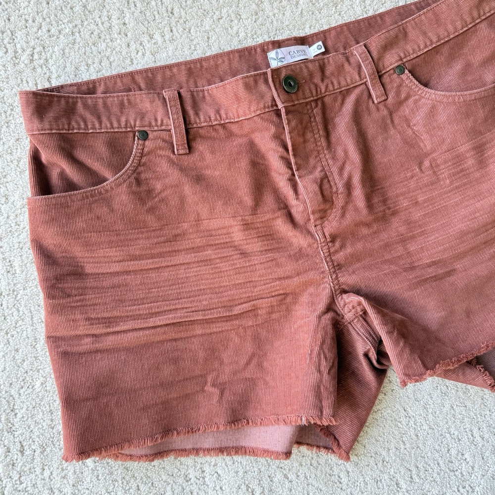 Title 9 Carve Designs Size 16 Loose Fit Oahu Dogtown Corduroy Shorts 4" $74 Rust